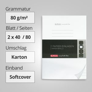 Produktbild für Notizbuch Herlitz Refill my.book flex, 50034123, Softcover