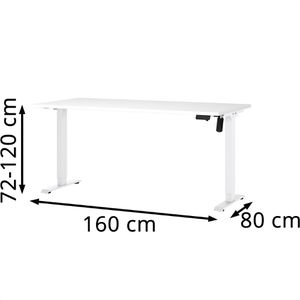 Produktbild für Schreibtisch Germania Profi 3.0, 8024-84, weiß / weiß
