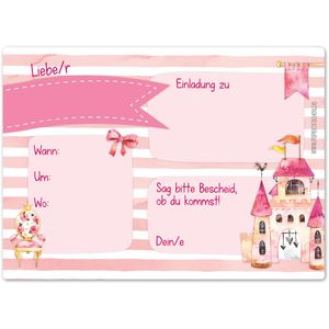 Produktbild für Einladungskarten Papierdrachen Prinzessin, Kindergeburtstage