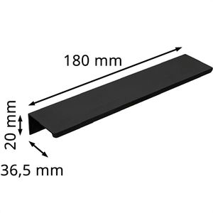 Produktbild für Möbelgriffe SO-TECH SEARL R3, schwarz, aus Aluminium