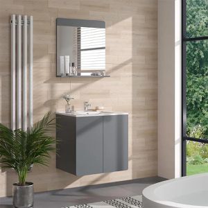 Produktbild für Waschtisch Vicco Izan, hängend, grau