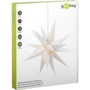 Produktbild für Weihnachtsstern Goobay 64788, weiß, innen + außen