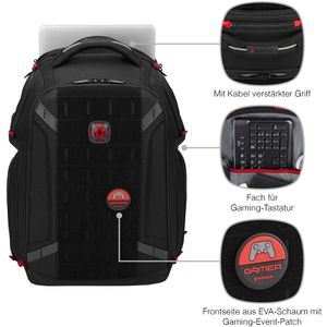 Produktbild für Laptop-Rucksack Wenger PlayerOne, 611650, schwarz