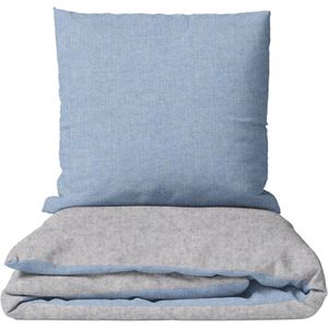 Produktbild für Bettwäsche Setex Wendebettwäsche, blau, grau, Feinbiber