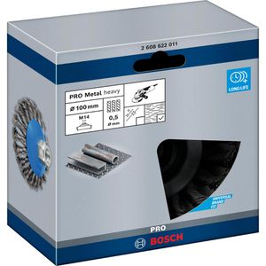 Produktbild für Drahtbürste Bosch 2608622011, Kegelbürste Ø 100mm