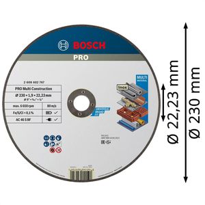 Produktbild für Trennscheibe Bosch PRO Multi Material, Bohrungs-Ø 22,23 mm
