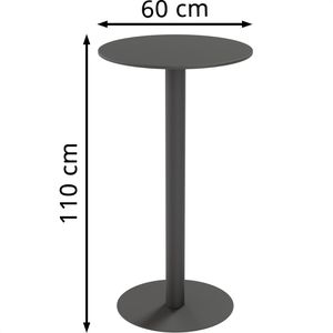 Produktbild für Stehtisch Paperflow Cross TRCROS60H.01, schwarz