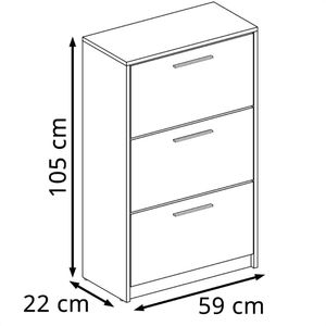 Produktbild für Schuhschrank Vicco Gizmo, weiß