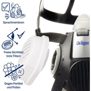 Produktbild für Atemschutzmaske Dräger Halbmaske 3300 Handwerker