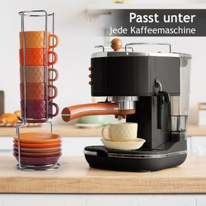 Produktbild für Espressotassen Miamio Palmanova Magma, rot / orange / beige