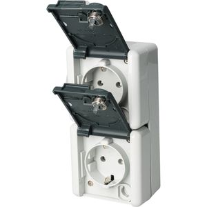 Produktbild für Steckdose Jung 822 NAWSL, WG 800, IP44, Aufputz