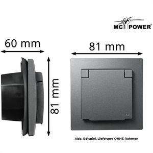 Produktbild für Steckdose McPower Flair IP44, Unterputz