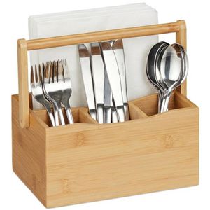 Produktbild für Besteckhalter Relaxdays 10033869, Bambus
