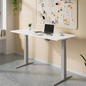 Produktbild für Schreibtisch FlexiSpot E7S-Pro 2026, weiß / grau