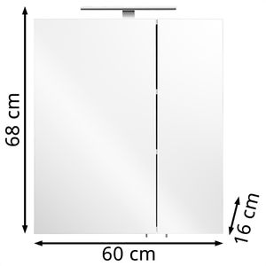 Produktbild für Spiegelschrank Posseik MDF, weiß