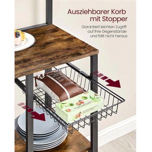 Produktbild für Küchenregal Vasagle KKS026B01, vintage braun