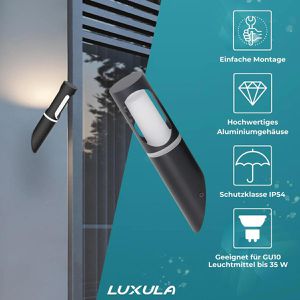 Produktbild für Wandleuchte Luxula LX700211, aus Aluminium, für außen (IP44)