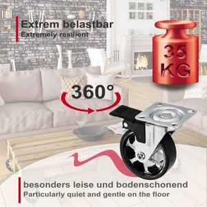 Produktbild für Möbelrolle SO-TECH RAPID 129888, mit Anschraubplatte