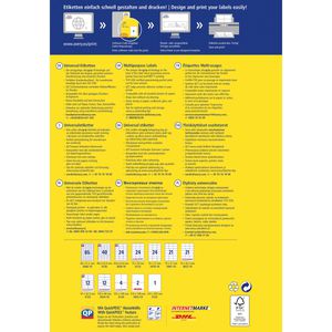 Produktbild für Universaletiketten Zweckform 6123, weiß