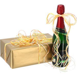 Produktbild für Geschenkband Präsent Raffia Multicolour, gelb