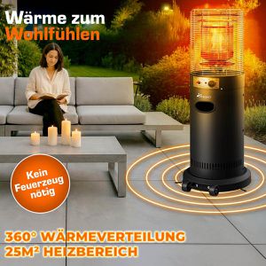 Produktbild für Heizstrahler Tresko TKTHF-001, schwarz, outdoor