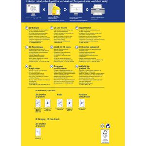 Produktbild für CD-Einleger Zweckform C32250-25 für Jewelcase weiß