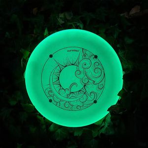 Produktbild für Wurfscheibe eurodisc Ultimate Organic SUPERGlow, weiß/grün
