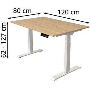 Produktbild für Schreibtisch Kerkmann Move 1 stable, eiche hell / weiß