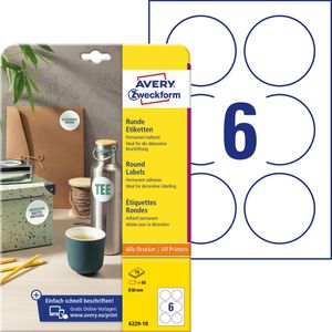Produktbild für Universaletiketten Zweckform 6229-10, weiß