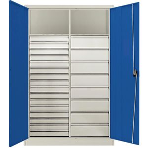 Produktbild für Werkzeugschrank Mauser MKSTM12/5/19E5, aus Metall, grau / blau