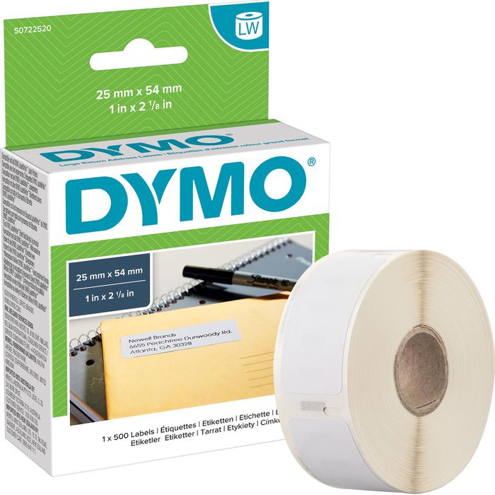 Etichette Compatibili DYMO 11352 - 6 Rotoli, 25x54 Mm, Per LabelWriter 450/4XL, 3000 Etichette Totali - Foto 2