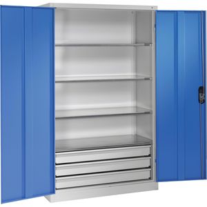 Werkzeugschrank CP-Möbel 8931-503, aus Metall, grau / blau