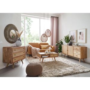 Produktbild für Couchtisch Wohnling WL6.160, aus Massivholz, mango