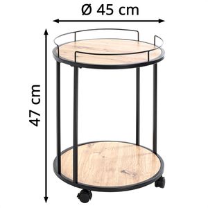 Produktbild für Beistelltisch Haku-Möbel 14906, Sammy X, eiche / schwarz