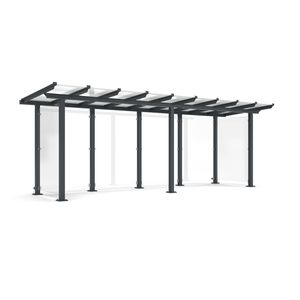 Personenunterstand WSM Passau P14, anthrazit, aus Metall