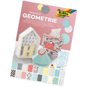 Produktbild für Motivpapier Folia 48449 Geometrie, 24 x 34 cm