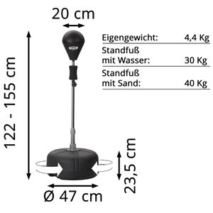Produktbild für Boxsack Bad-Company Punchingball Standbox-Trainer gefüllt 4 kg