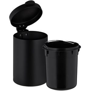 Produktbild für Mülleimer Relaxdays 10038562, schwarz