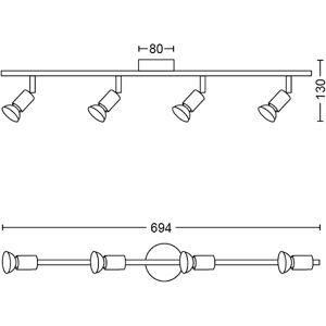 Produktbild für Deckenstrahler Philips Limbali, GU10-Fassung