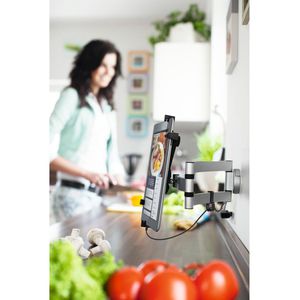 Produktbild für Tablet-Halterung Hama 125121, silber / schwarz