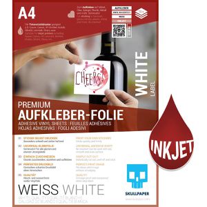 Produktbild für Kopierfolien Skullpaper Aufkleberfolie, A4, weiß