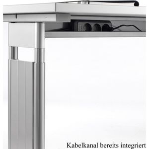 Produktbild für Schreibtisch Geramöbel Flex S-618315-WS, weiß / silber