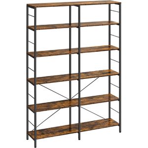 Produktbild für Bücherregal Vasagle LLS114B01, schwarz / vintage braun