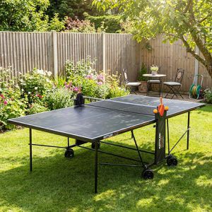 Produktbild für Tischtennisplatte KETTLER Basic 4 mm Platte, mit Netz, Outdoor
