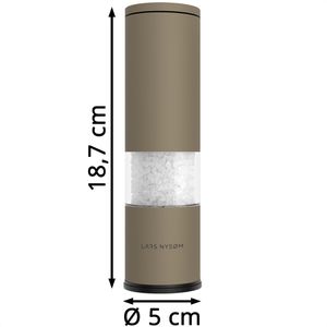 Produktbild für Gewürzmühle LARS-NYSØM Lagom Taupe Brown, Höhe 18,7 cm
