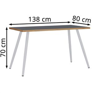 Produktbild für Schreibtisch VCM Salia, 920923, anthrazit / weiß