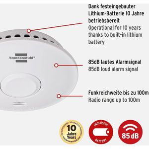 Produktbild für Rauchmelder Brennenstuhl RM L 3101 Set, Funk vernetzbar