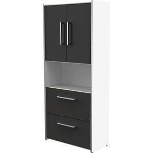 Kombischrank Kerkmann Move 3, anthrazit / weiß, abschließbar