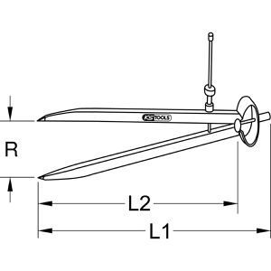Produktbild für Anreißzirkel KS-Tools 300.0405, für Holz &amp; Metall