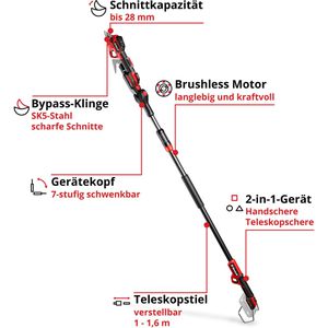 Produktbild für Astschere Einhell-Professional GP-LS 18/28 Li T BL-Solo, Akku